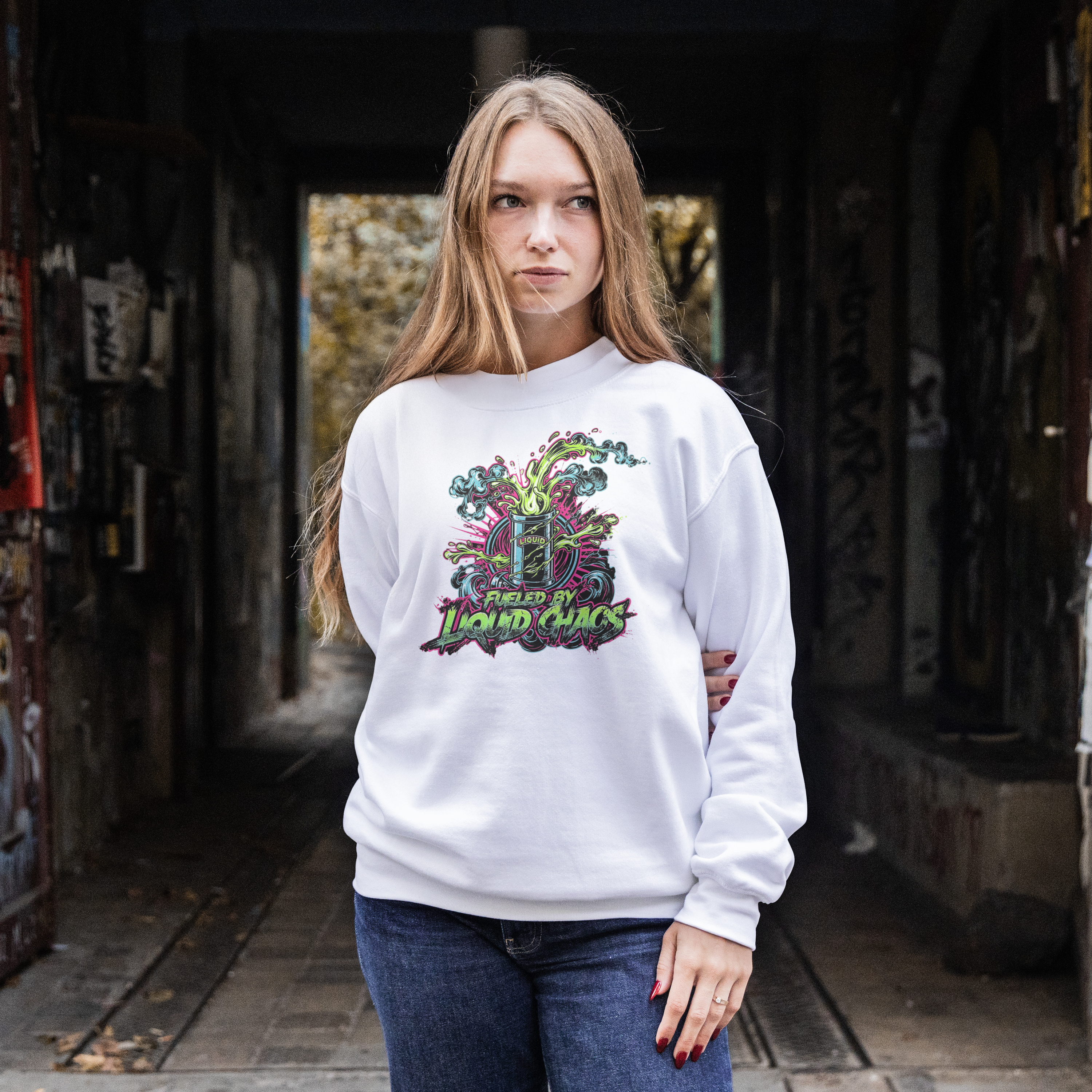 Fueled by Liquid Chaos Design – Energy Drink Addict Graphic Clothing | Unisex Streetwear