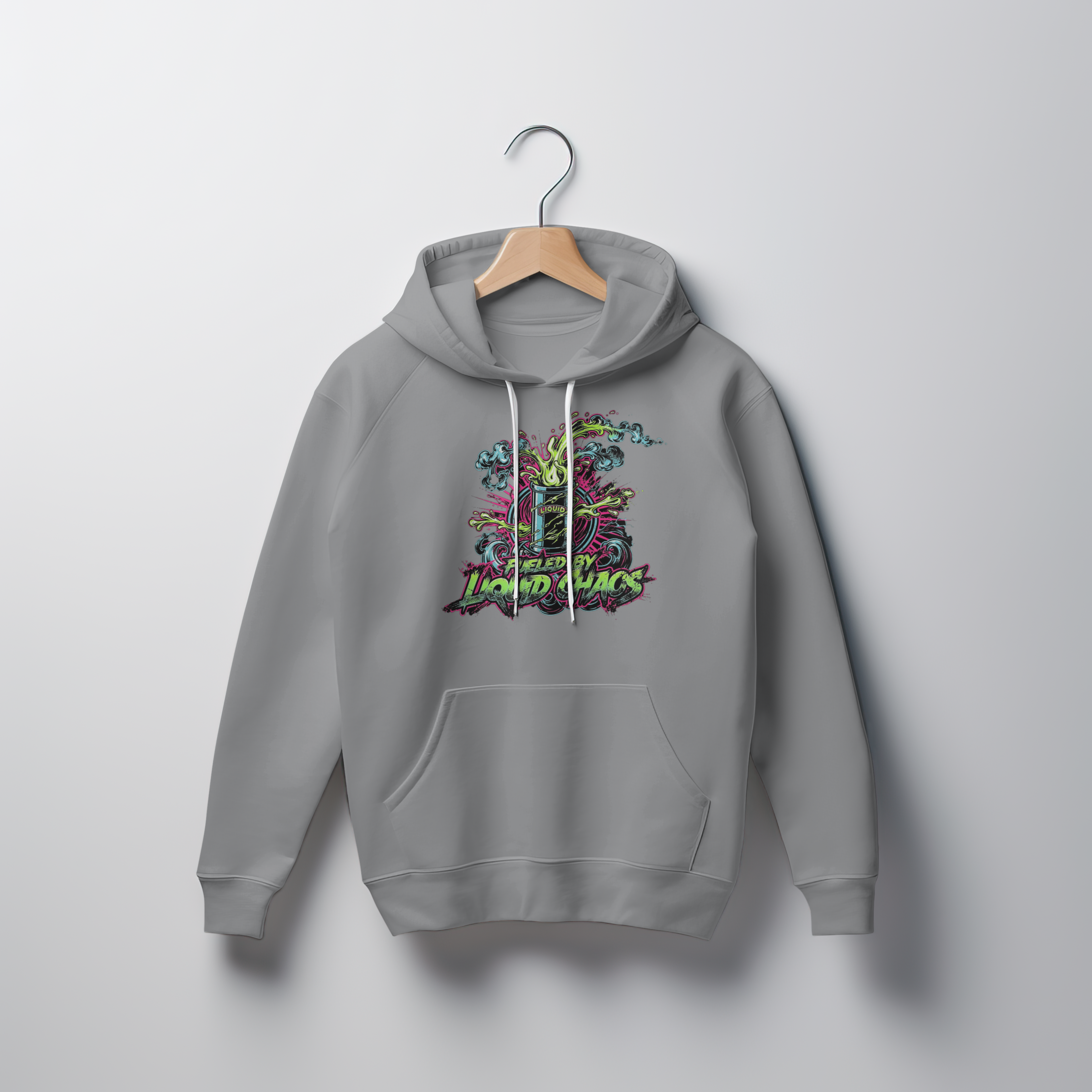 Fueled by Liquid Chaos Design – Energy Drink Addict Graphic Clothing | Unisex Streetwear