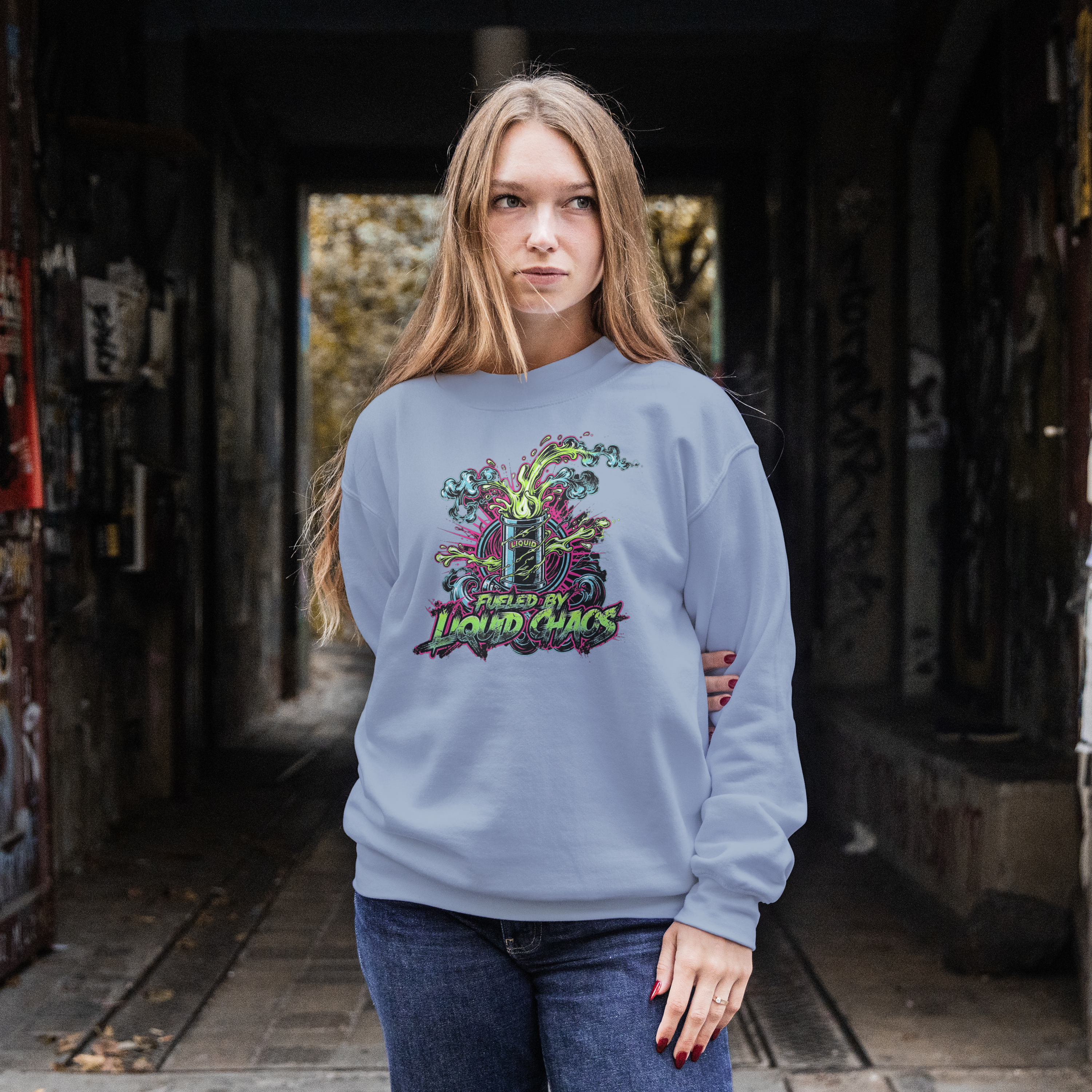 Fueled by Liquid Chaos Design – Energy Drink Addict Graphic Clothing | Unisex Streetwear