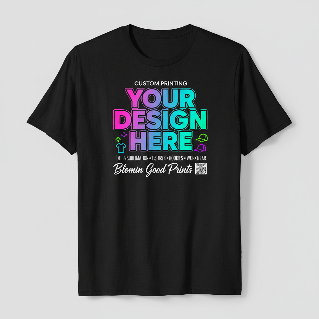 Custom Print Service – Upload Your Design & We Print It (DTF / Sublimation)