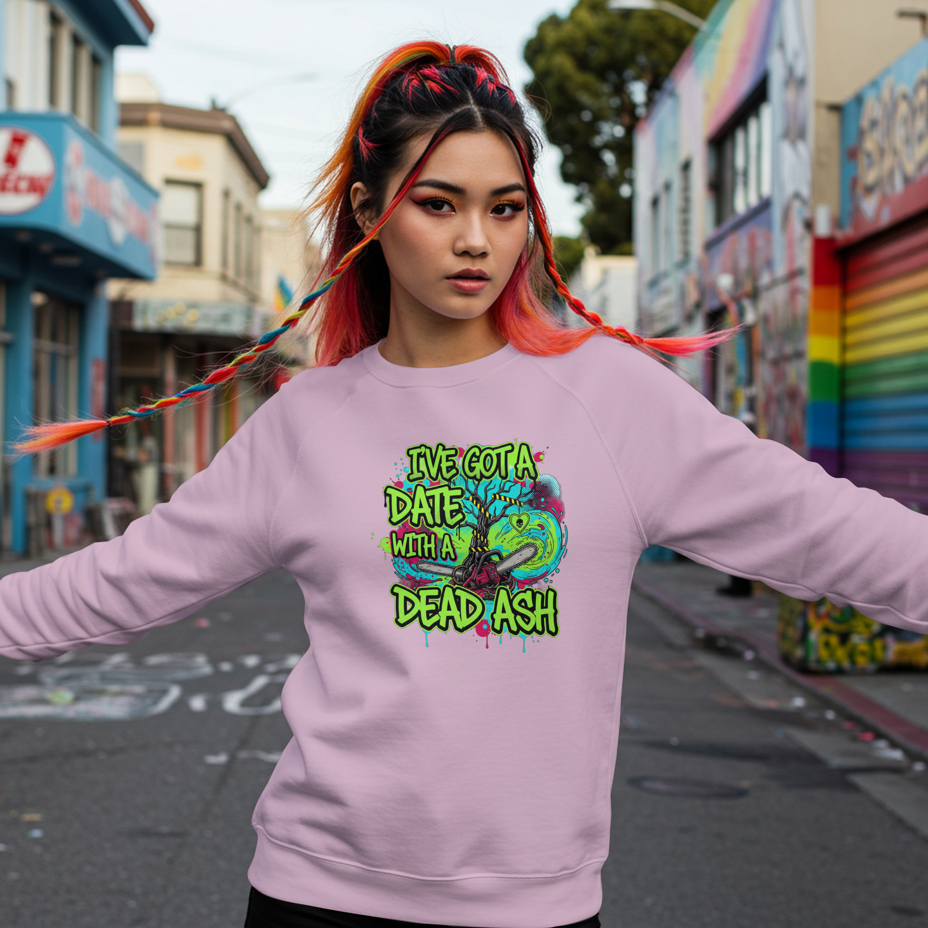 Funny Tree Surgeon T‑Shirt – “I’ve Got a Date With a Dead Ash” Chainsaw Design