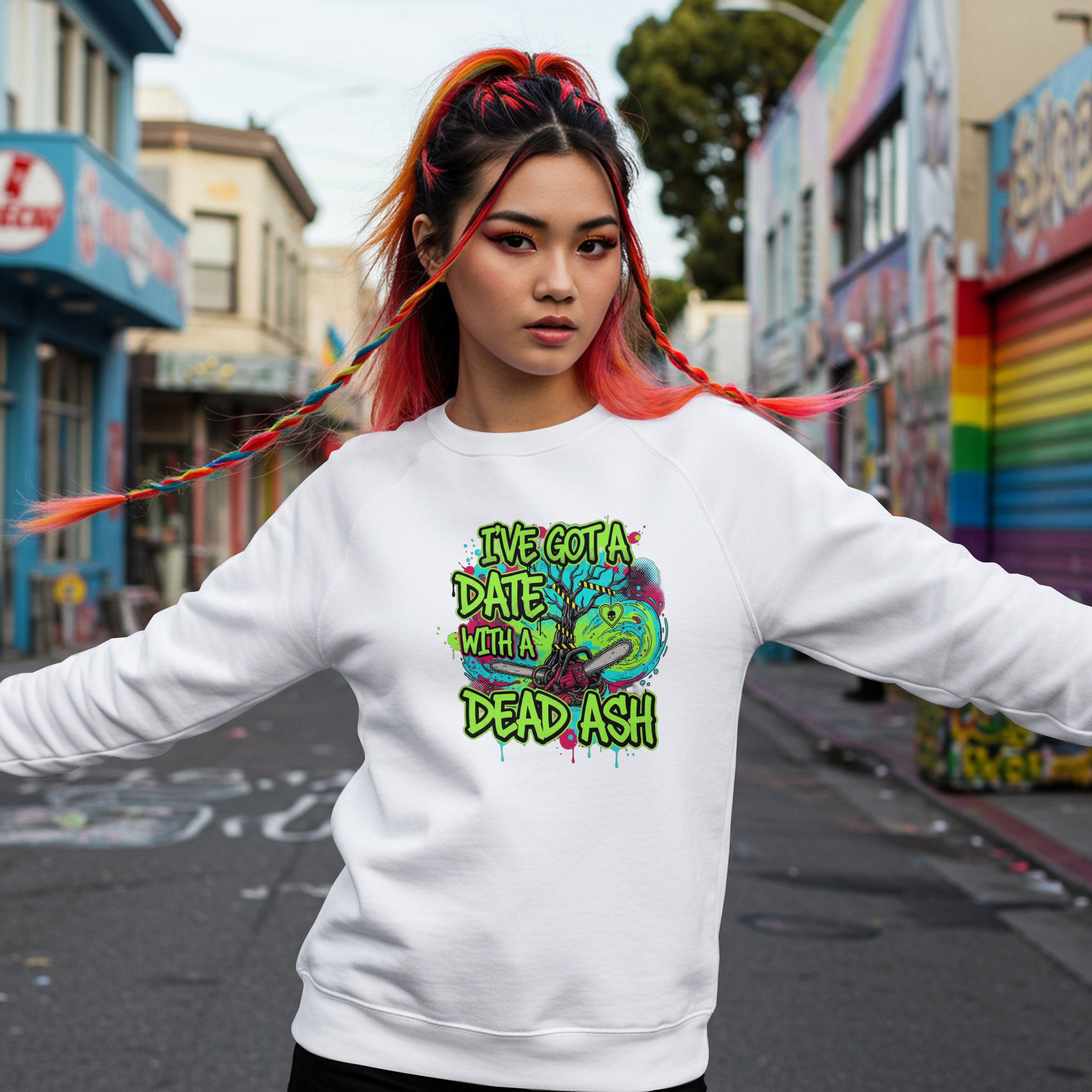 Funny Tree Surgeon T‑Shirt – “I’ve Got a Date With a Dead Ash” Chainsaw Design