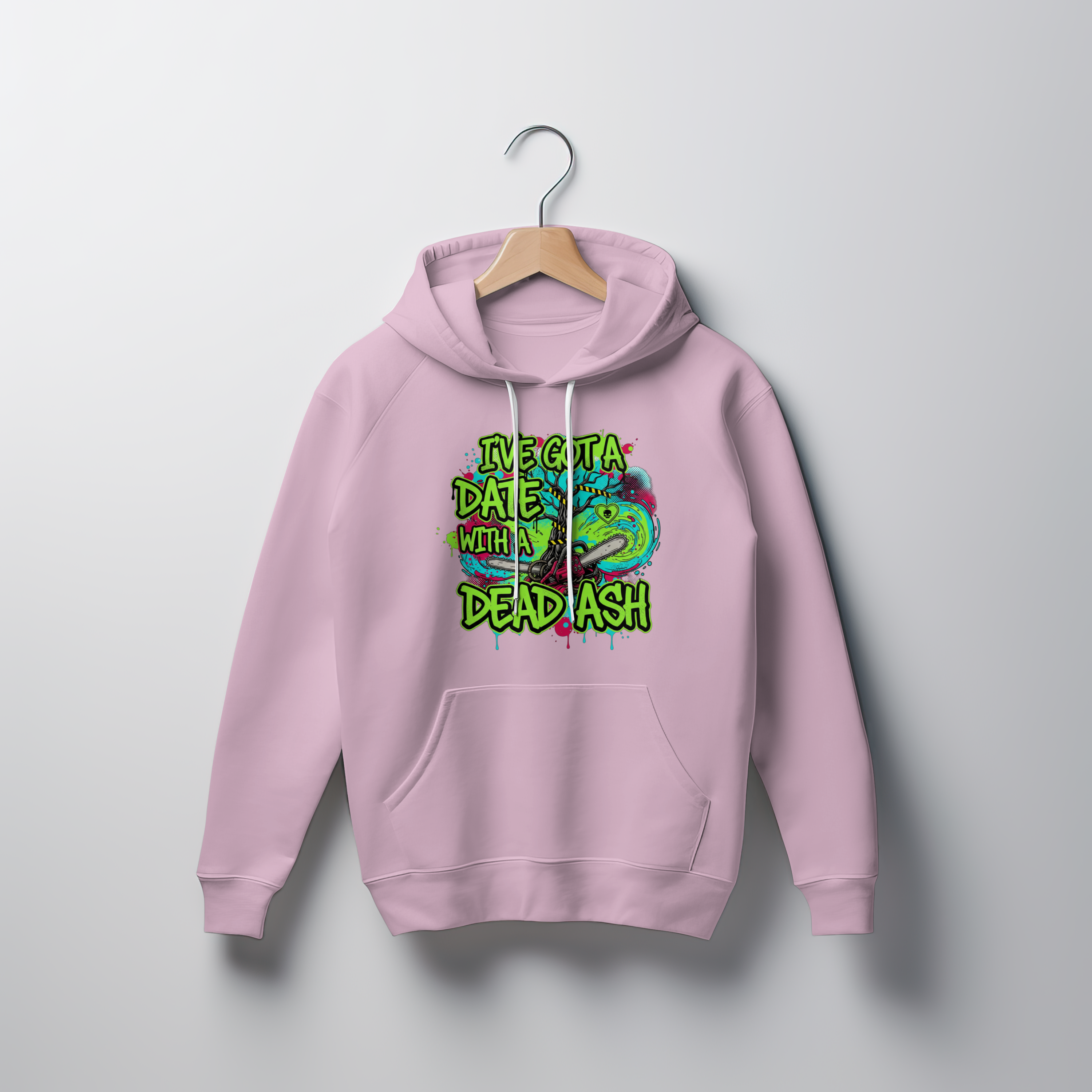 Funny Tree Surgeon T‑Shirt – “I’ve Got a Date With a Dead Ash” Chainsaw Design