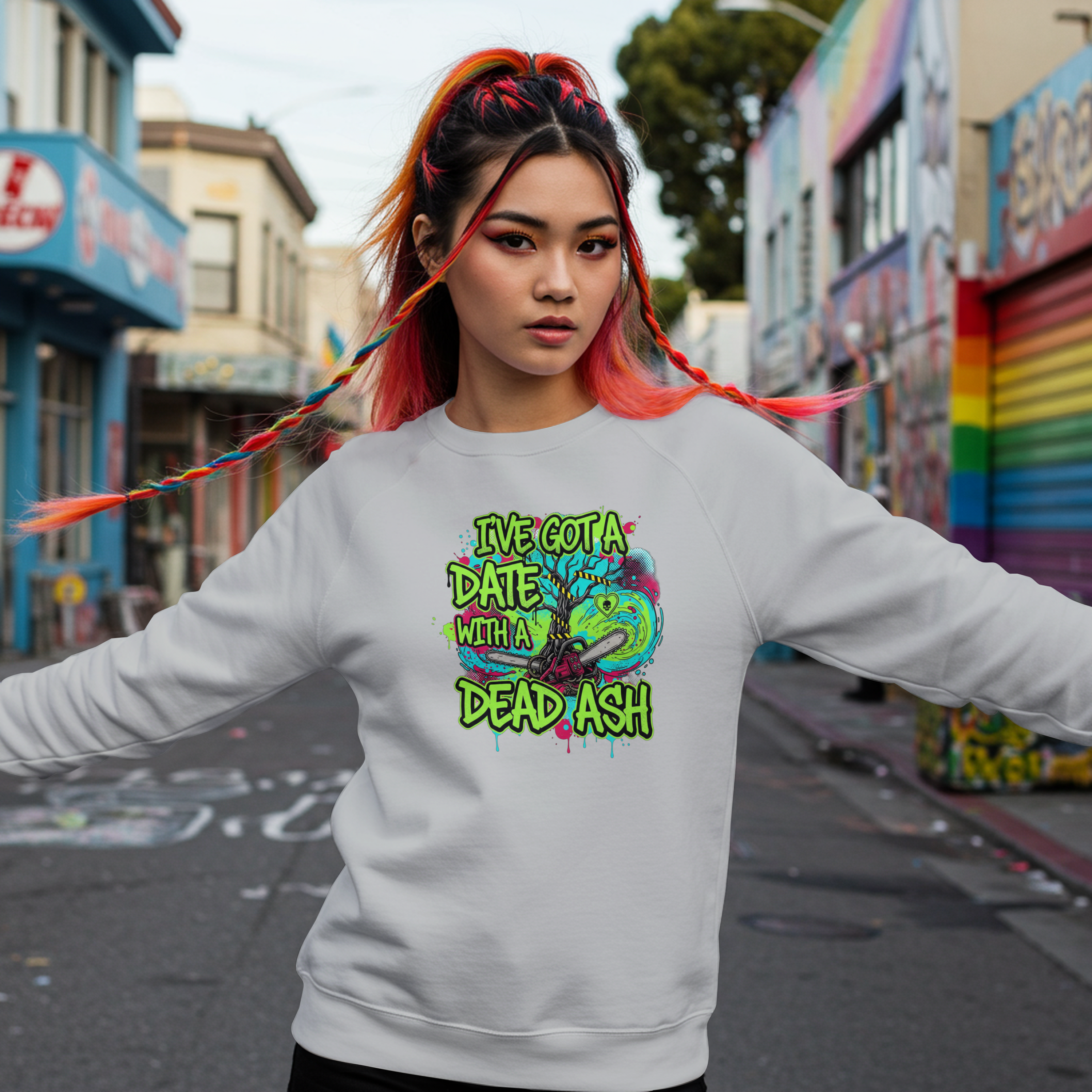 Funny Tree Surgeon T‑Shirt – “I’ve Got a Date With a Dead Ash” Chainsaw Design