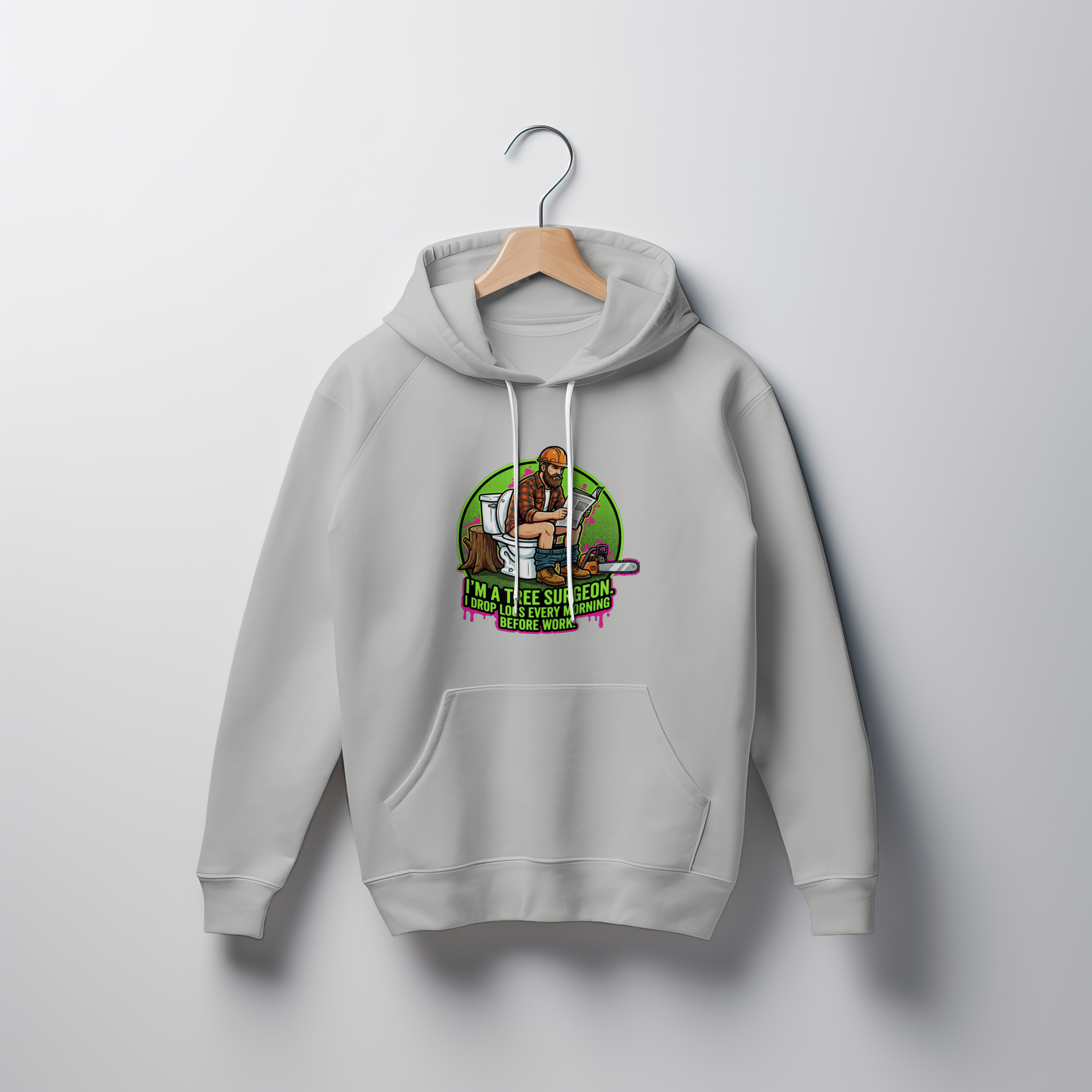 I’m A Tree Surgeon I Drop Logs Every Morning Funny T‑Shirt | Arborist Chainsaw Workwear Gift UK