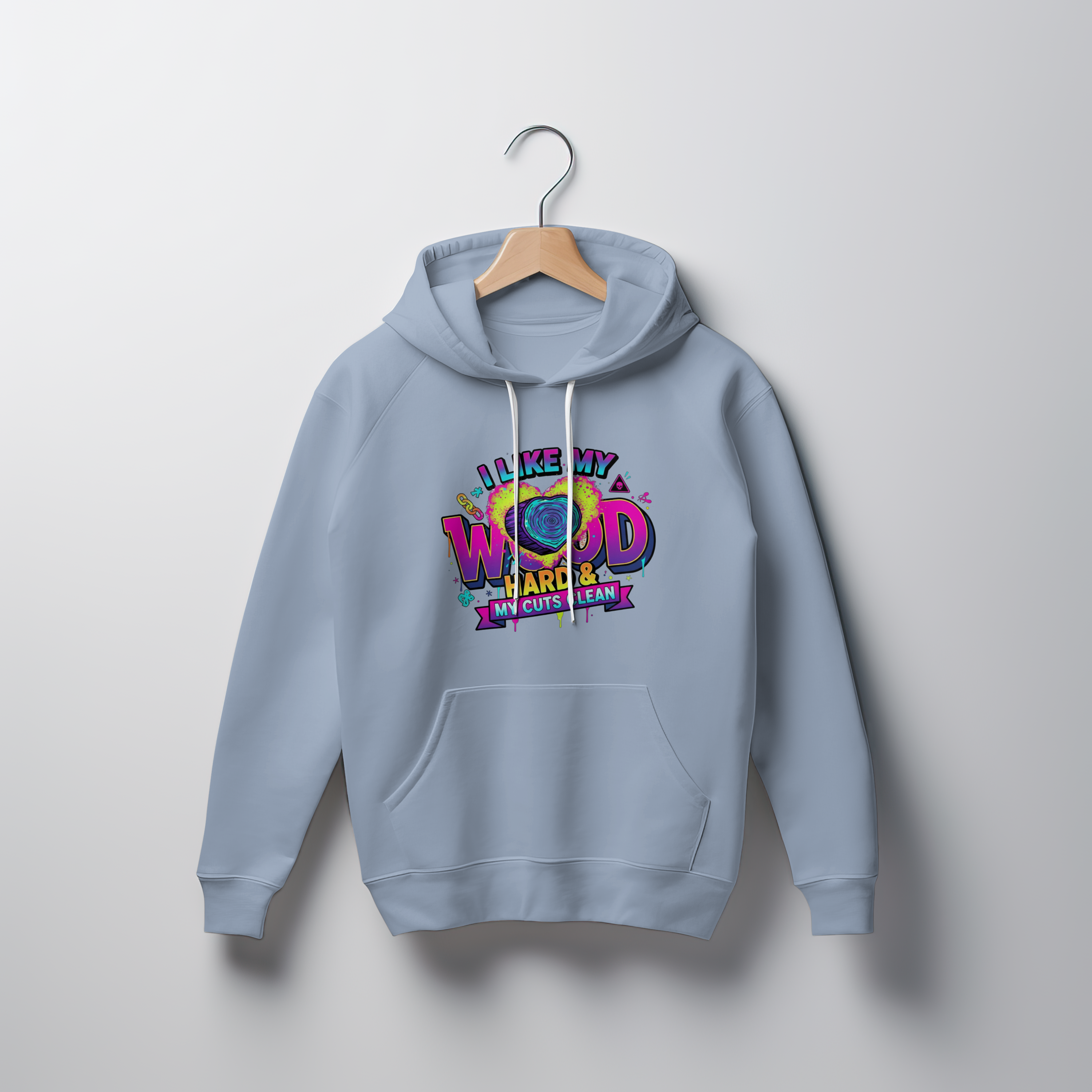 Funny Tree Surgeon T‑Shirt – “I Like My Wood Hard & My Cuts Clean” (Arborist Banter)