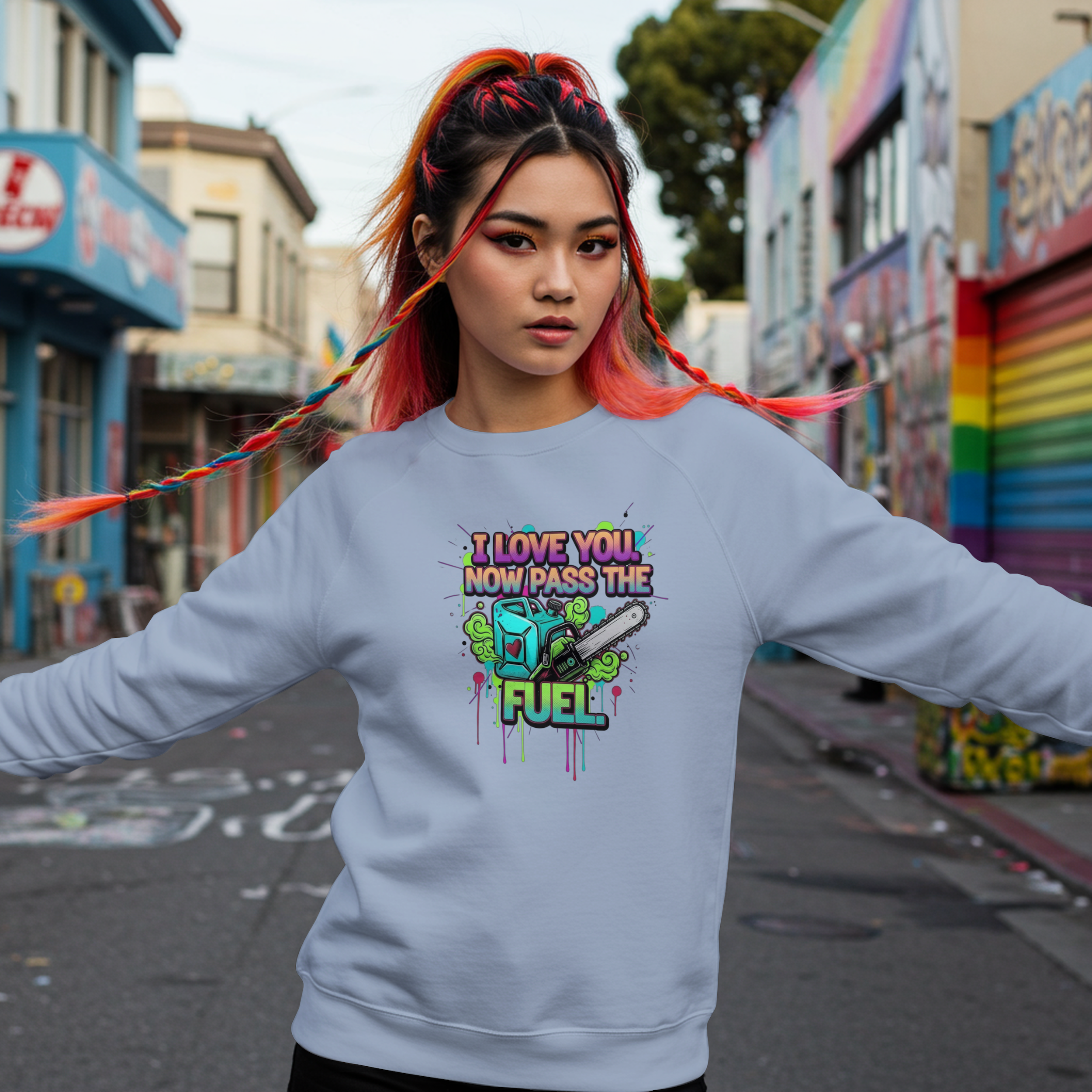 Funny Tree Surgeon T‑Shirt – “I Love You, Now Pass the Fuel” (Chainsaw / Arborist Banter)