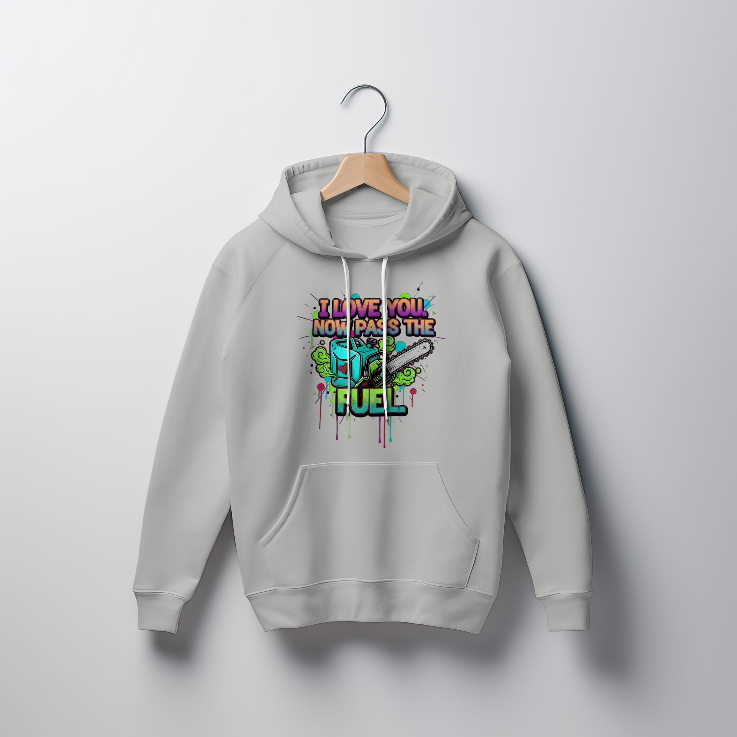 Funny Tree Surgeon T‑Shirt – “I Love You, Now Pass the Fuel” (Chainsaw / Arborist Banter)