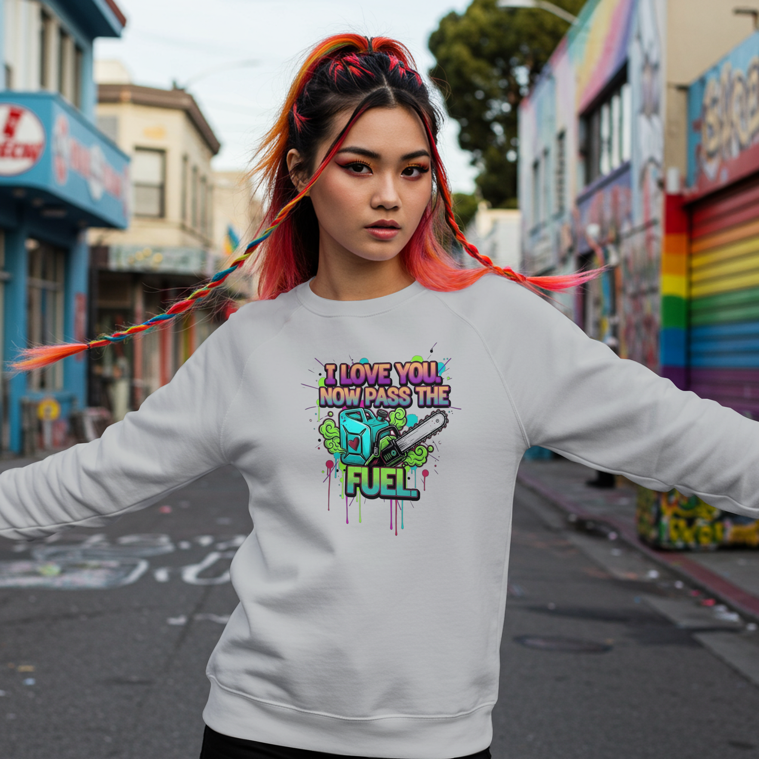 Funny Tree Surgeon T‑Shirt – “I Love You, Now Pass the Fuel” (Chainsaw / Arborist Banter)